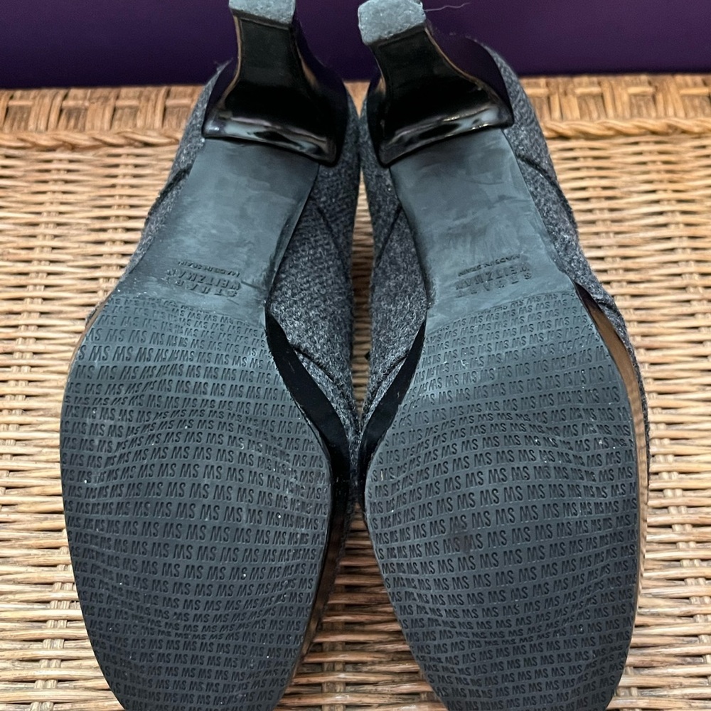 Stuart Weitzman, Tiebow In Gray Flannel, Size 8. … - image 6